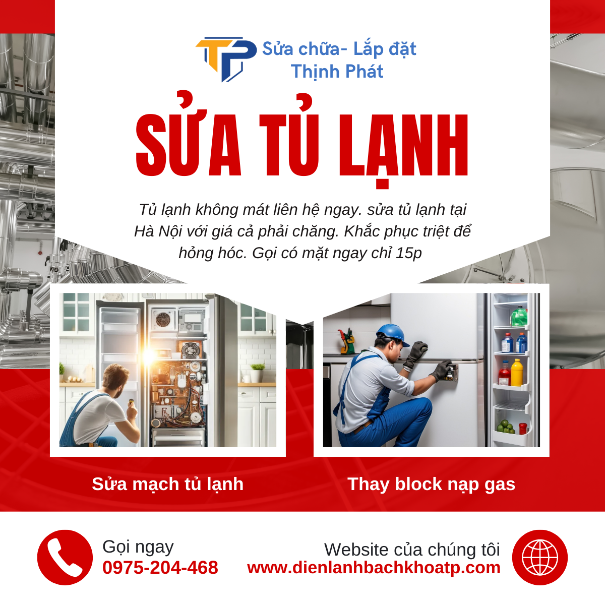 Dịch vụ sửa tủ lạnh tại nhà chuyên nghiệp